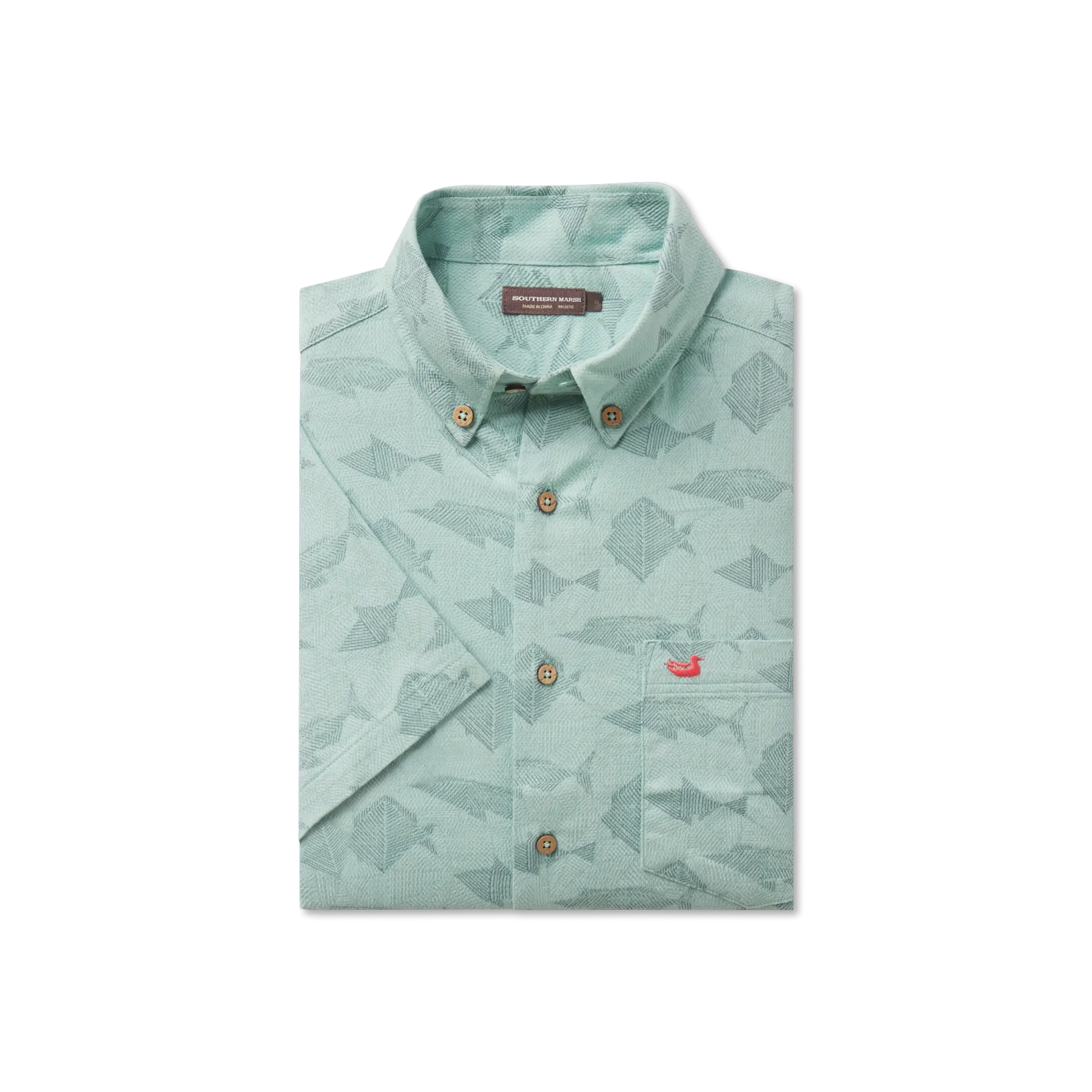 Atoll Woven Shirt - Geometric Fish