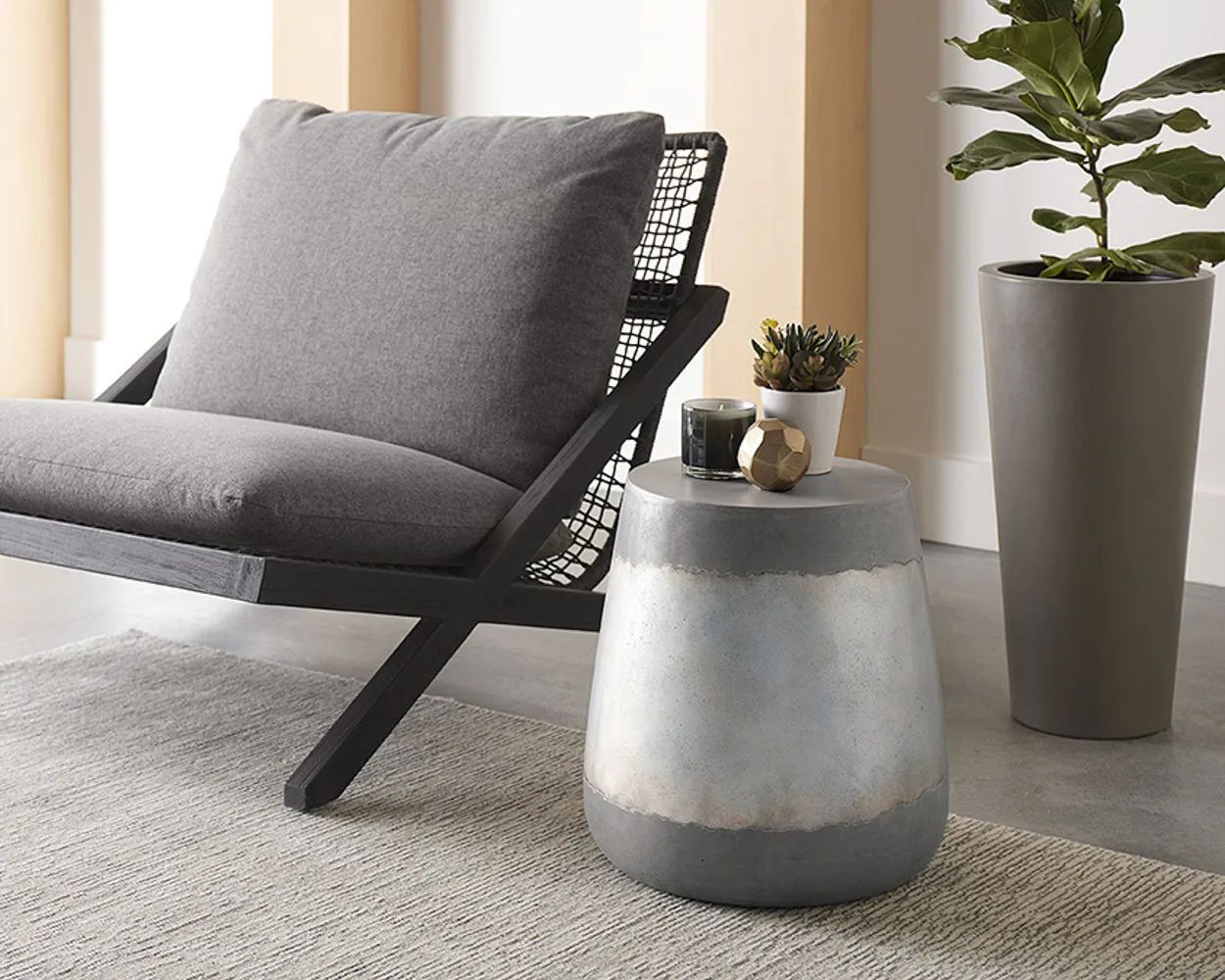 Bari Lounge Chair - Charcoal