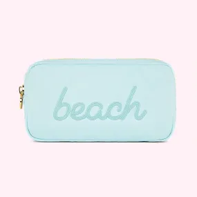 Beach Embroidered Small Pouch