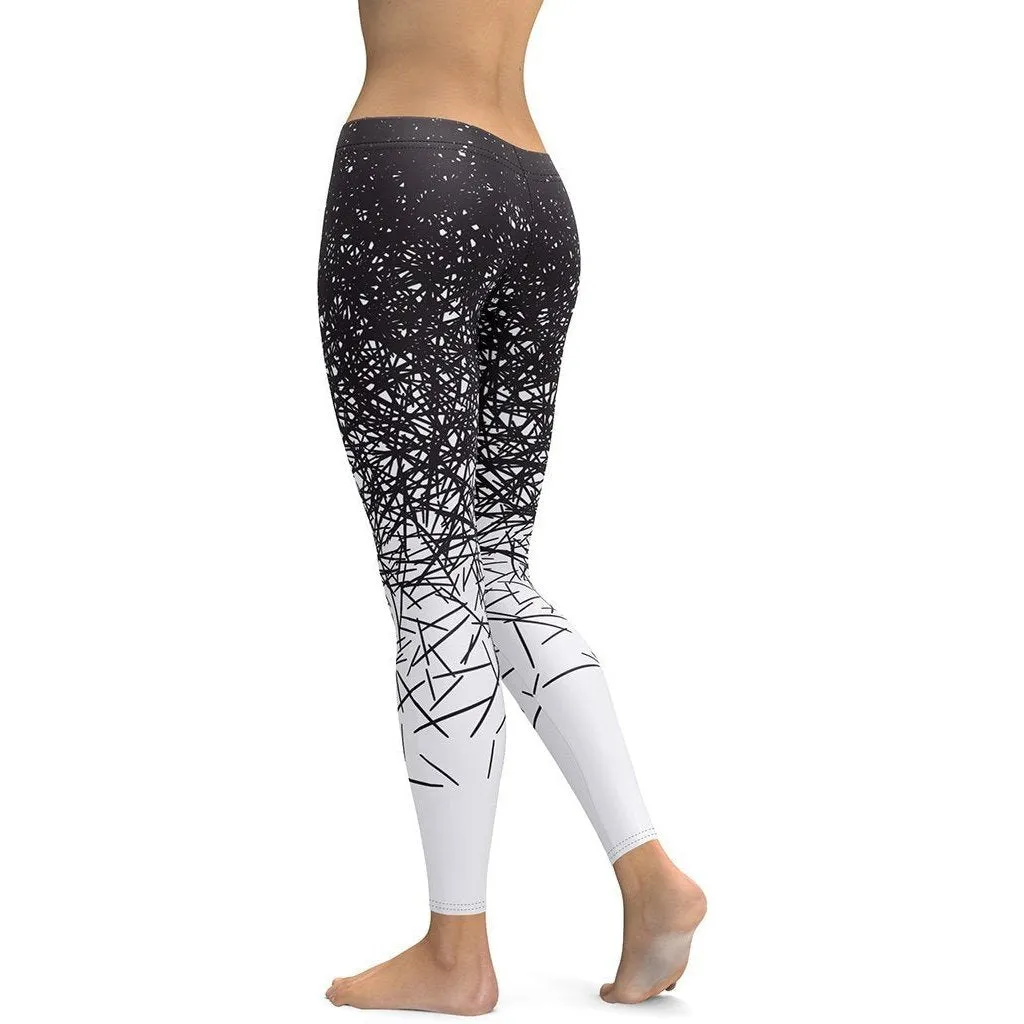 Black & White Ombre Leggings