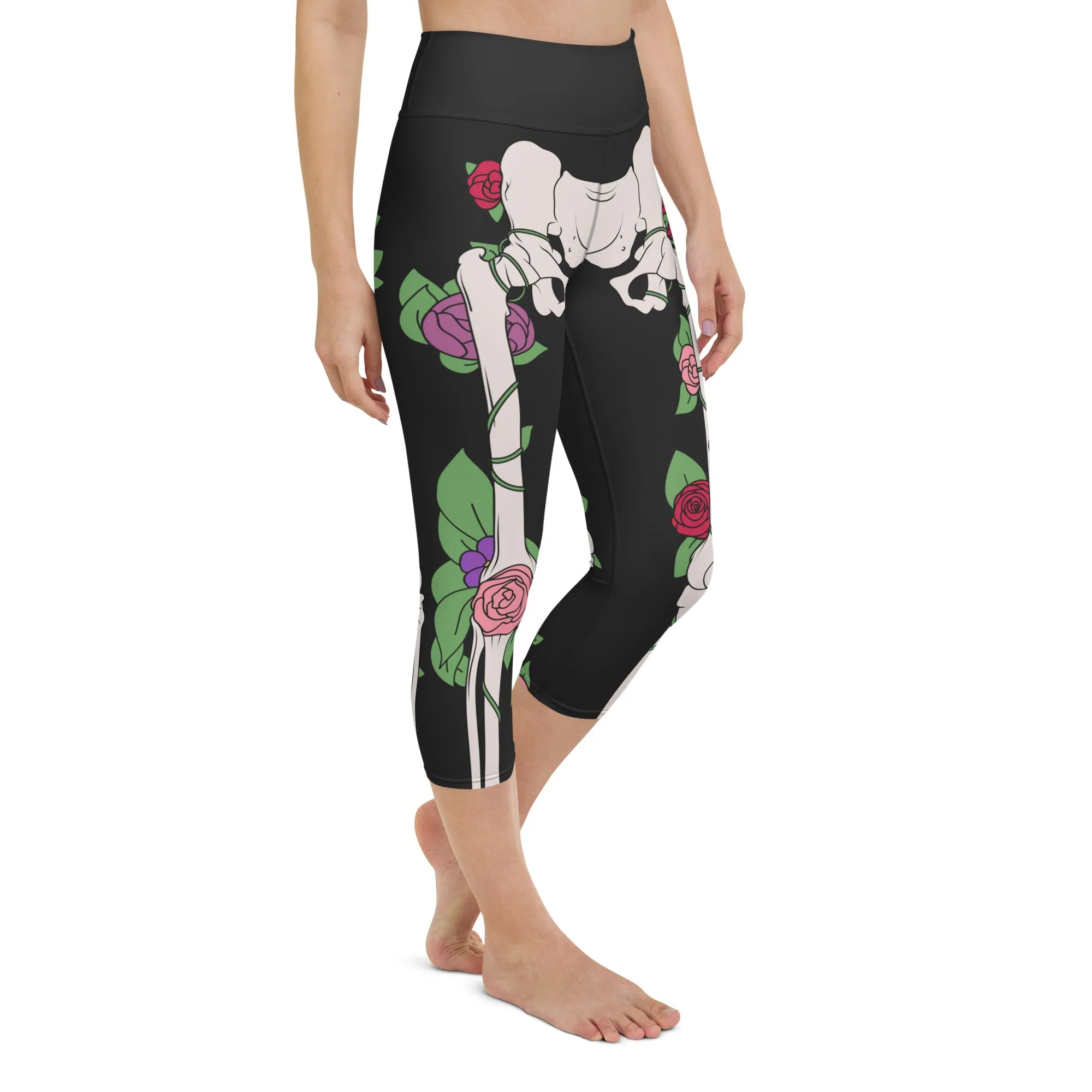 Blooming Skeleton Yoga Capris