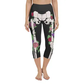 Blooming Skeleton Yoga Capris