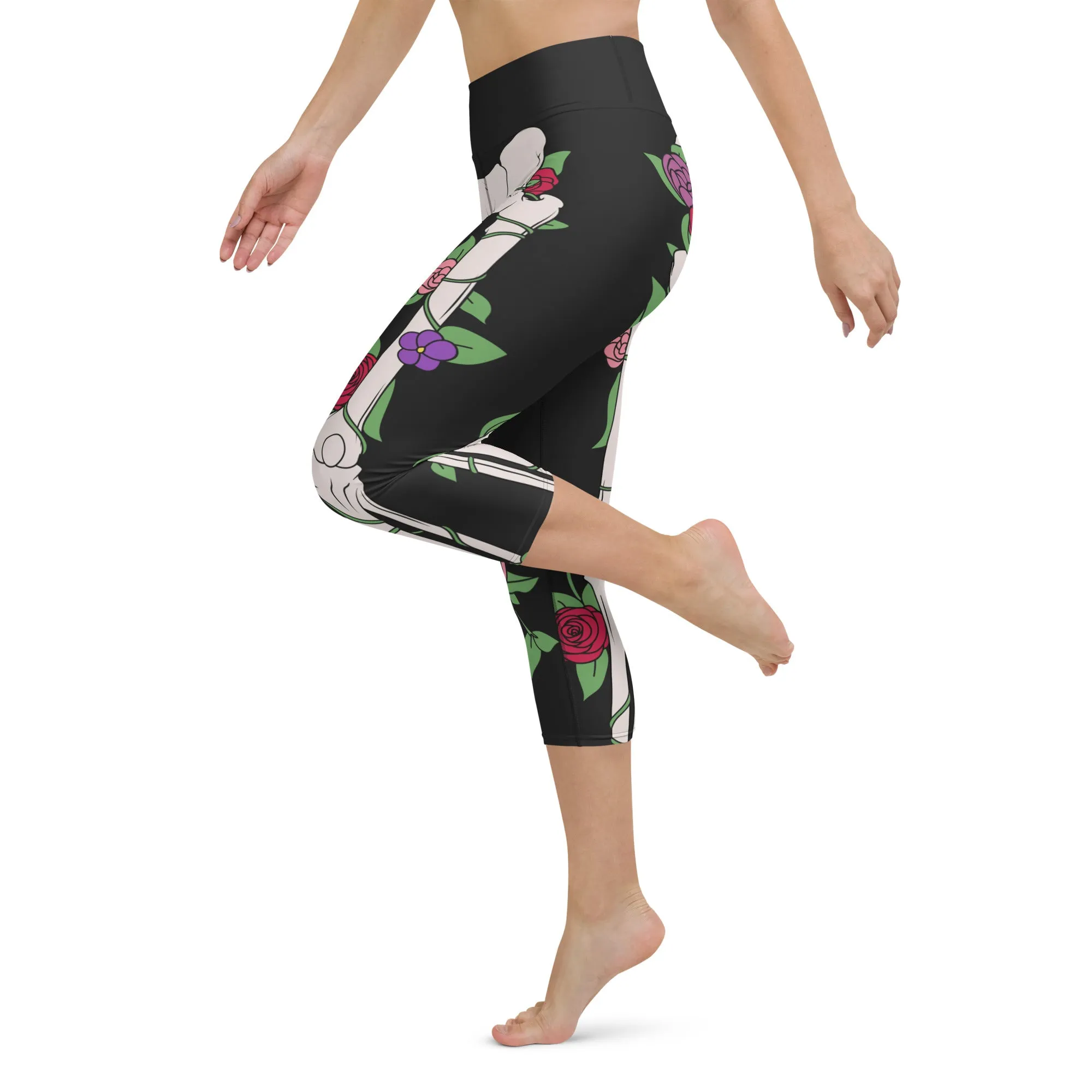 Blooming Skeleton Yoga Capris