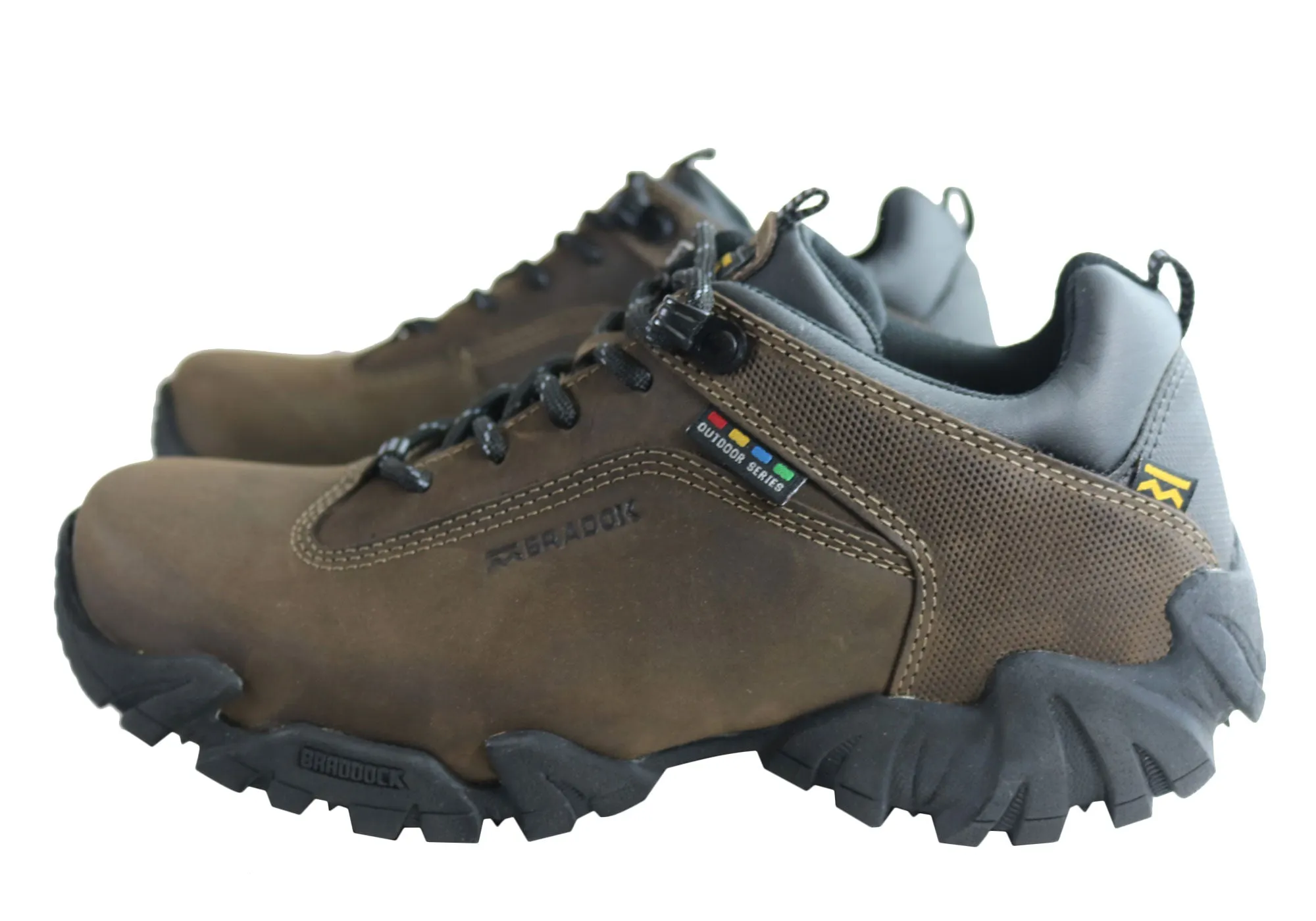 Bradok Krakatoa Mens Comfort Leather Hiking Shoes Made In Brazil