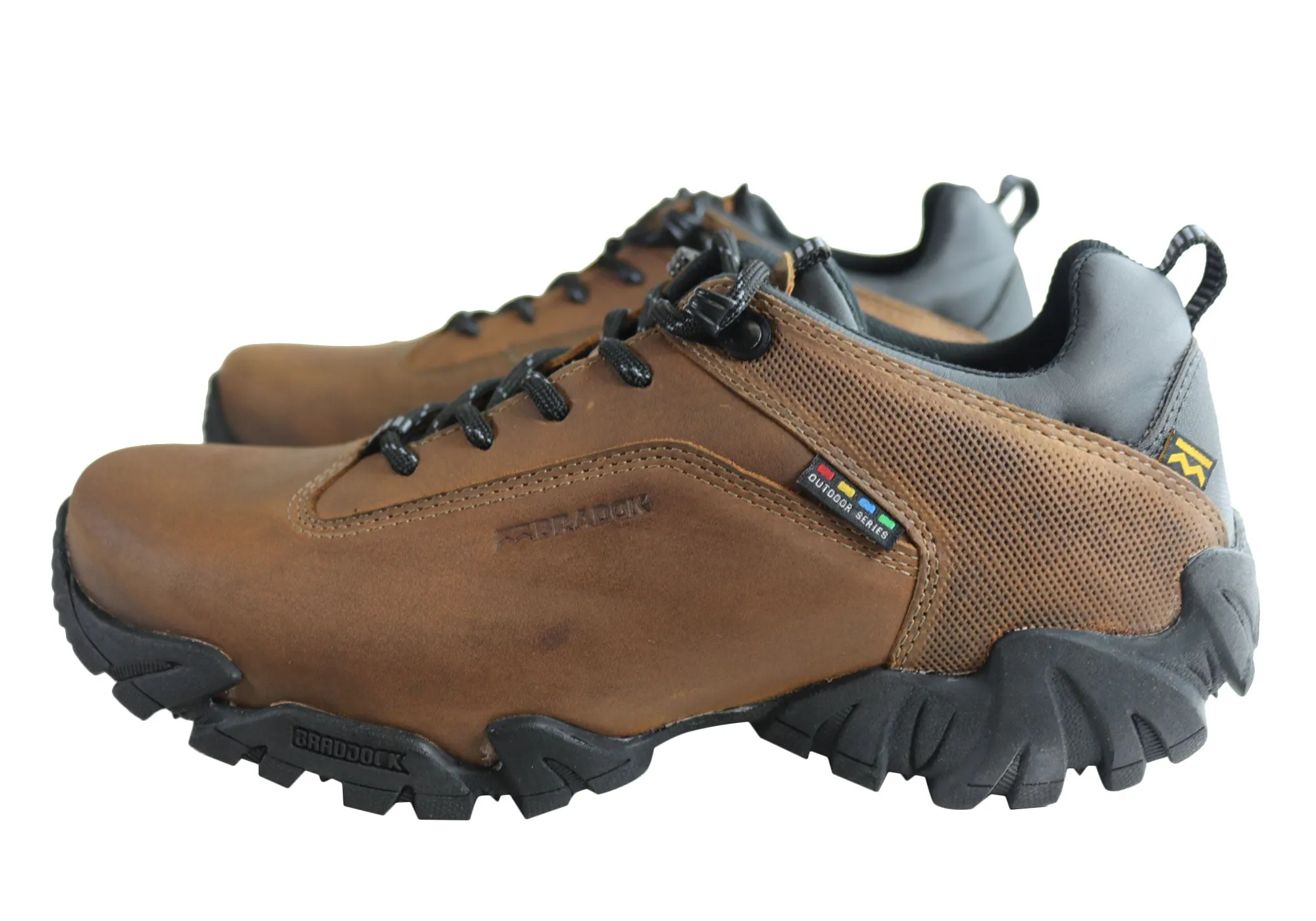 Bradok Krakatoa Mens Comfort Leather Hiking Shoes Made In Brazil