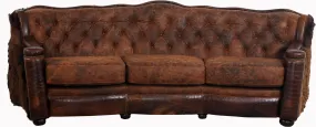 Buffalo Curved and Tufted Back Western Sofa