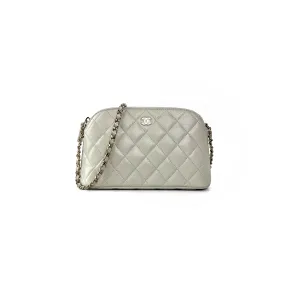 Chanel Caviar Mini Crossbody Grey 2024 (Microchip)