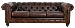 Classic Tufted Leather Sofa