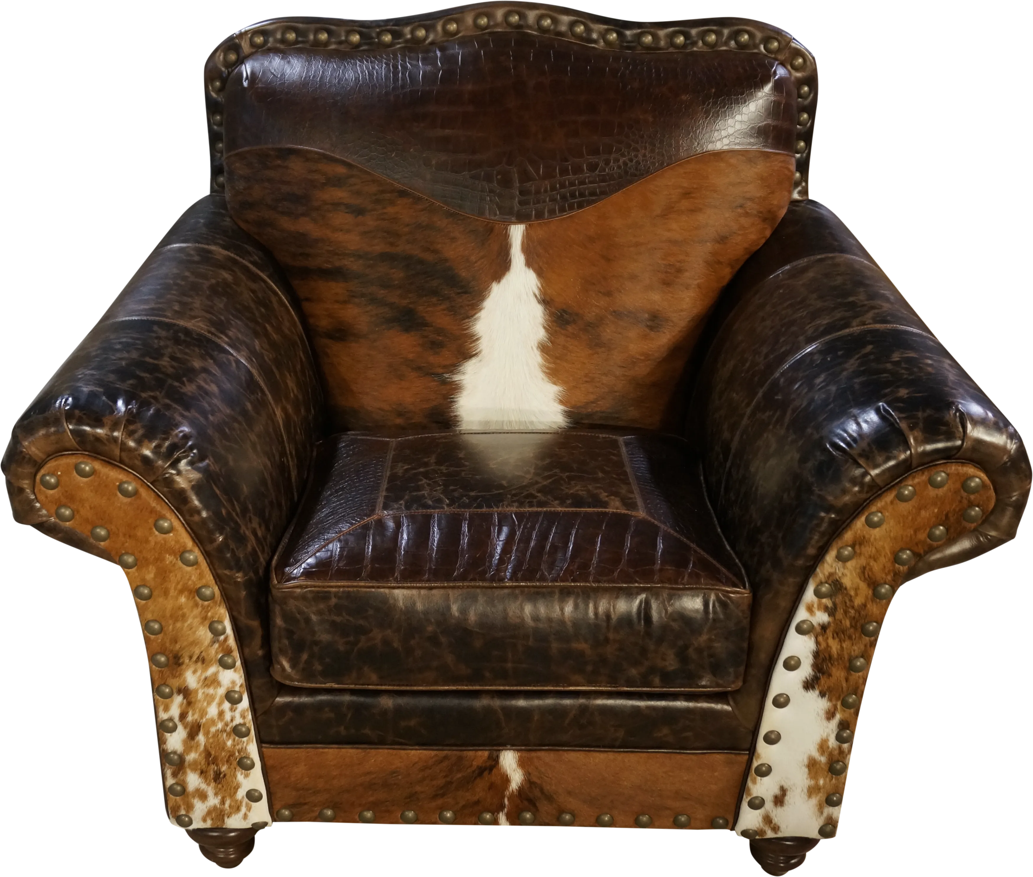 Cowhide Western Club Chair