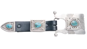 Kingman Turquoise Ranger Belt | Leonard Nez