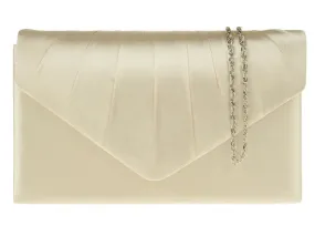 Koko Gold Satin Clutch Bag