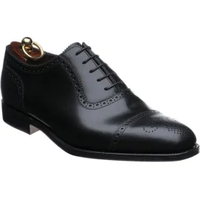 LOAKE Strand- Premium Semi Brogue shoes - BLACK