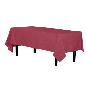 Maroon Plastic Tablecloth - 54" x 108"