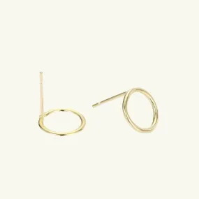 Minimalist Stud Circle Earrings