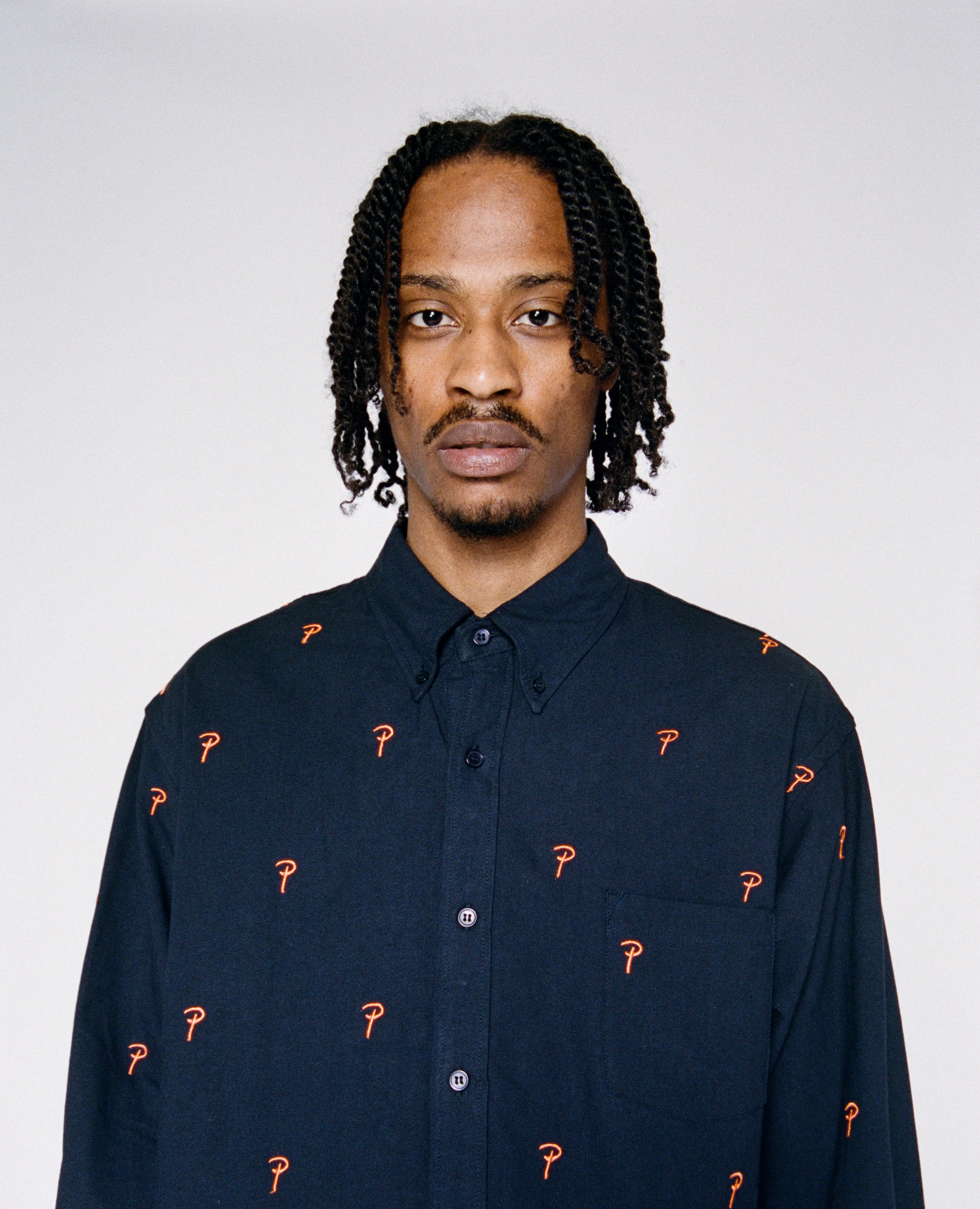 Patta Oxford Longsleeve Shirt (Evening Blue)