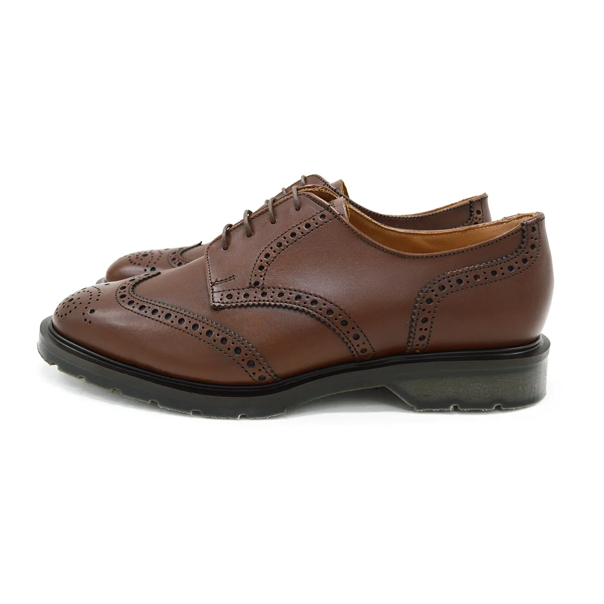 SOLOVAIR Premium Gibson Brogue Shoe -Chestnut