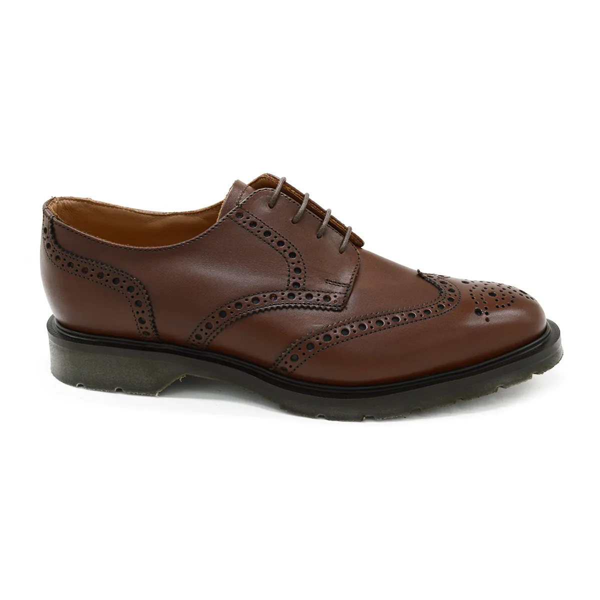 SOLOVAIR Premium Gibson Brogue Shoe -Chestnut