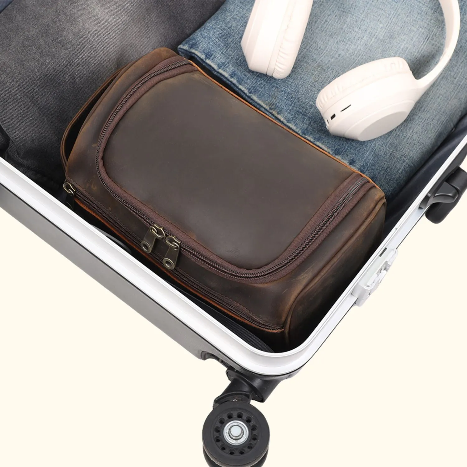 The High Plains - Leather Toiletry Bag