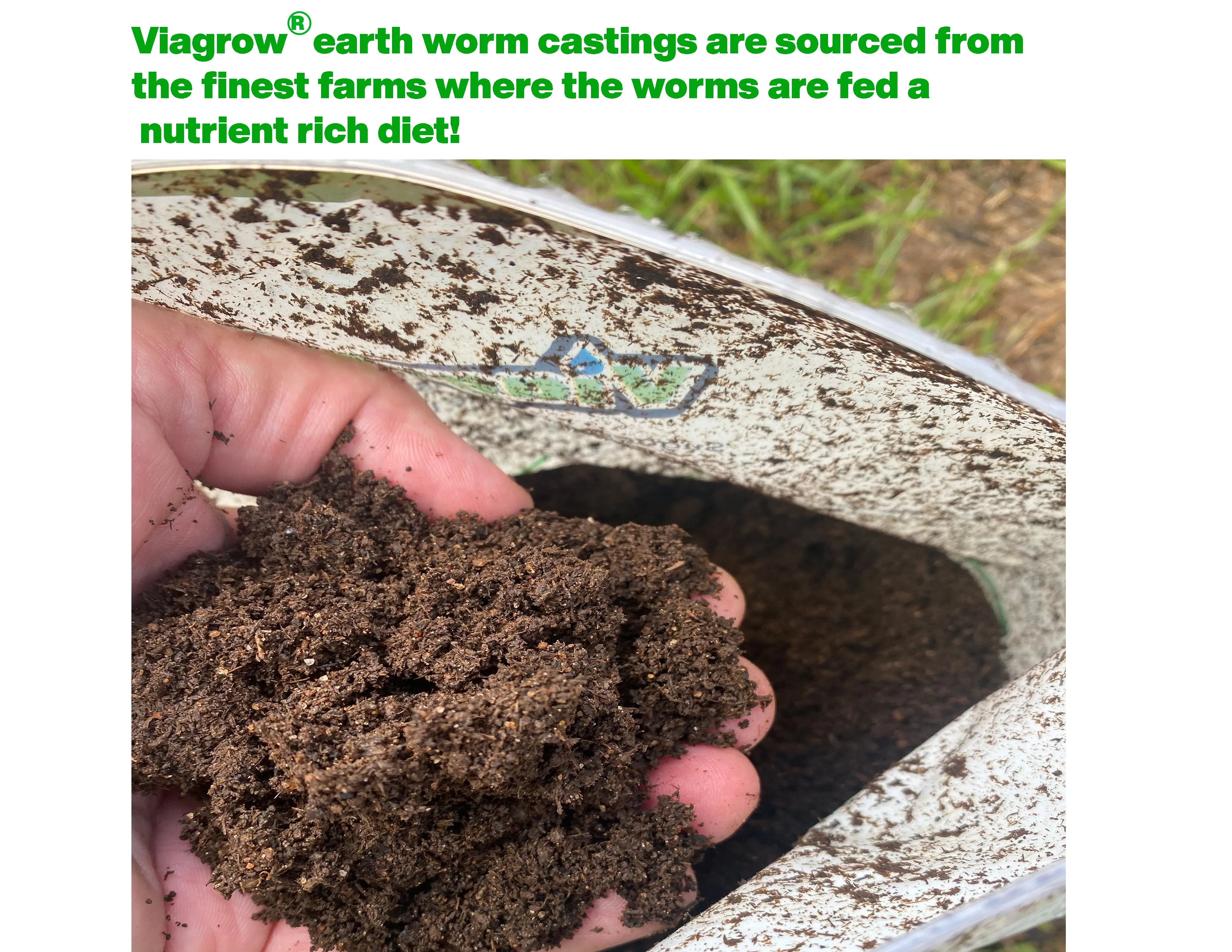 Viagrow 1LB Premium Earthworm Castings, Soil Builder, Soil Amendment